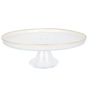 PRESENTOIR VERRE AVEC PIEDS EN VERRE 28 CM 