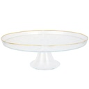 PRESENTOIR VERRE AVEC PIEDS EN VERRE 28 CM 