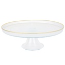 PRESENTOIR VERRE AVEC PIEDS EN VERRE 28 CM 