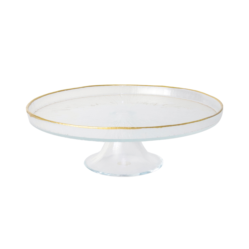 PRESENTOIR VERRE AVEC PIEDS EN VERRE 21 CM 