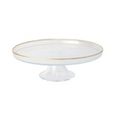 PRESENTOIR VERRE AVEC PIEDS EN VERRE 21 CM 