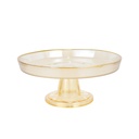 PRESENTOIR VERRE AVEC PIEDS EN VERRE 21 CM 