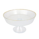 PRESENTOIR VERRE AVEC PIEDS EN VERRE 23 CM 
