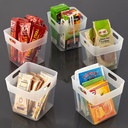 ORGANIZER PLASTIQUE 10X10X10 CM 750 CC. MODELE TRANSPARENT