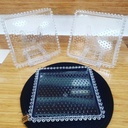 PLATEAU DECO CARRE CRYSTAL PLASTIQUE 22X22 CM TRANSPARENT