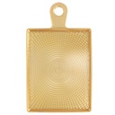 PLATEAU DECO PLASTIQUE 17.5X22 CM MODELE OR