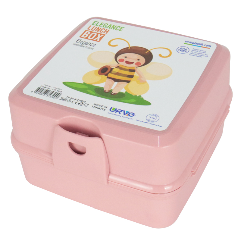 BOITE A DEJEUNER ENFANT MIX ROSE/GRIS