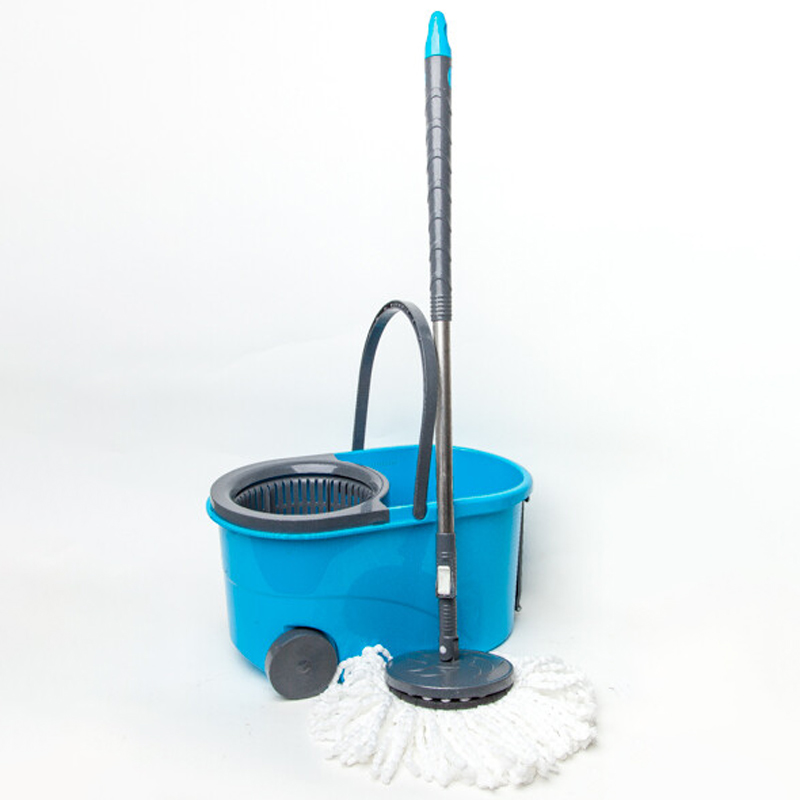 SET SEAU NETTOYAGE A ROULETTES 17 LITRES + 1 SERPILLERE MIXE ROUGE/BLEU