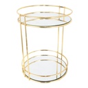 PRESENTOIR DECO METAL MODELE OR 2 NIVEAUX 20X26 CM 