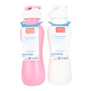 BOUTEILLE EAU PLASTIQUE MIX BLANC/ROSE/TAUPE/BLEU 700 ML 