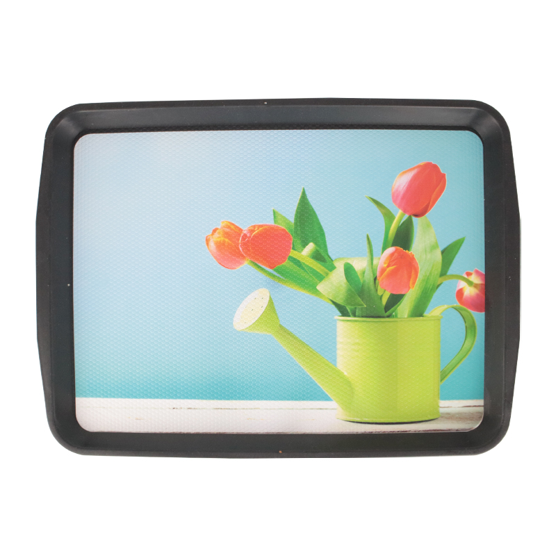 PLATEAU DECO PLASTIQUE 37X27 CM NOIR