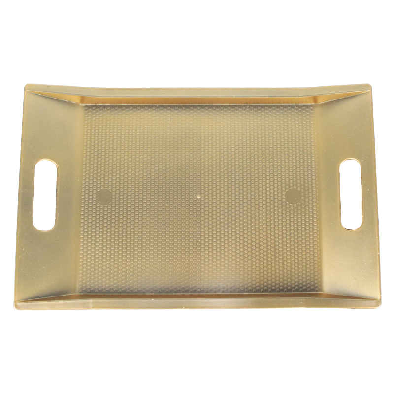 PLATEAU DECO PLASTIQUE 40X25 CM MODELE OR 