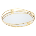 PLATEAU DECO METAL ROND 35 CM NOUVEAU DESIGN MODELE OR