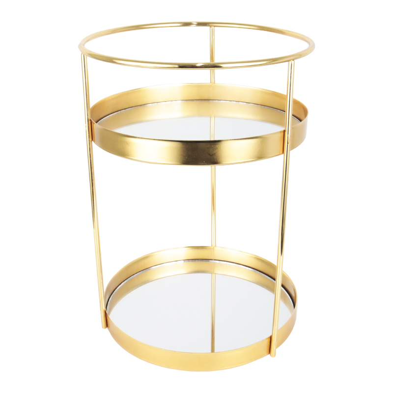 PLATEAU PRESENTATION ROND 2 NIVEAUX 19X26 CM MODELE OR 