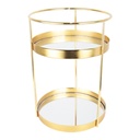 PLATEAU PRESENTATION ROND 2 NIVEAUX 19X26 CM MODELE OR 