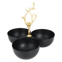 PRESENTOIR DECO METAL 3 COMPARTIMENTS 20X19 CM NOIR