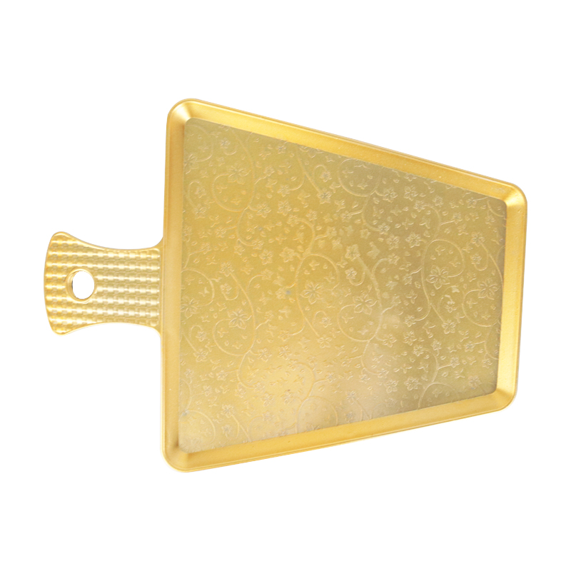 PLATEAU DECO PLASTIQUE 27X17 CM MODELE OR 