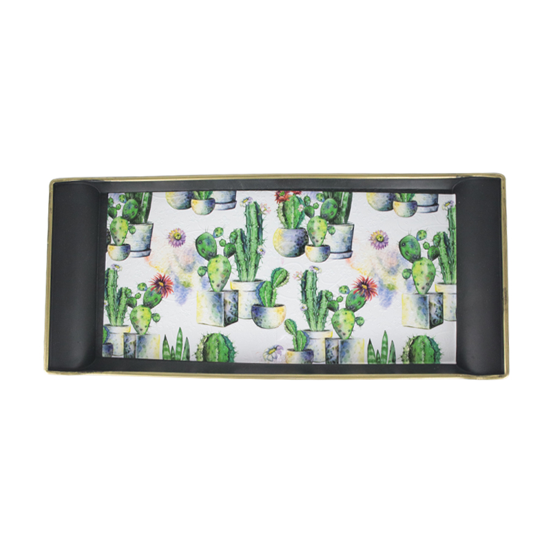 PLATEAU DECO PLASTIQUE 29X13 CM NOIR 