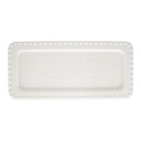 PLATEAU DECO PLASTIQUE 37X18 CM BLANC