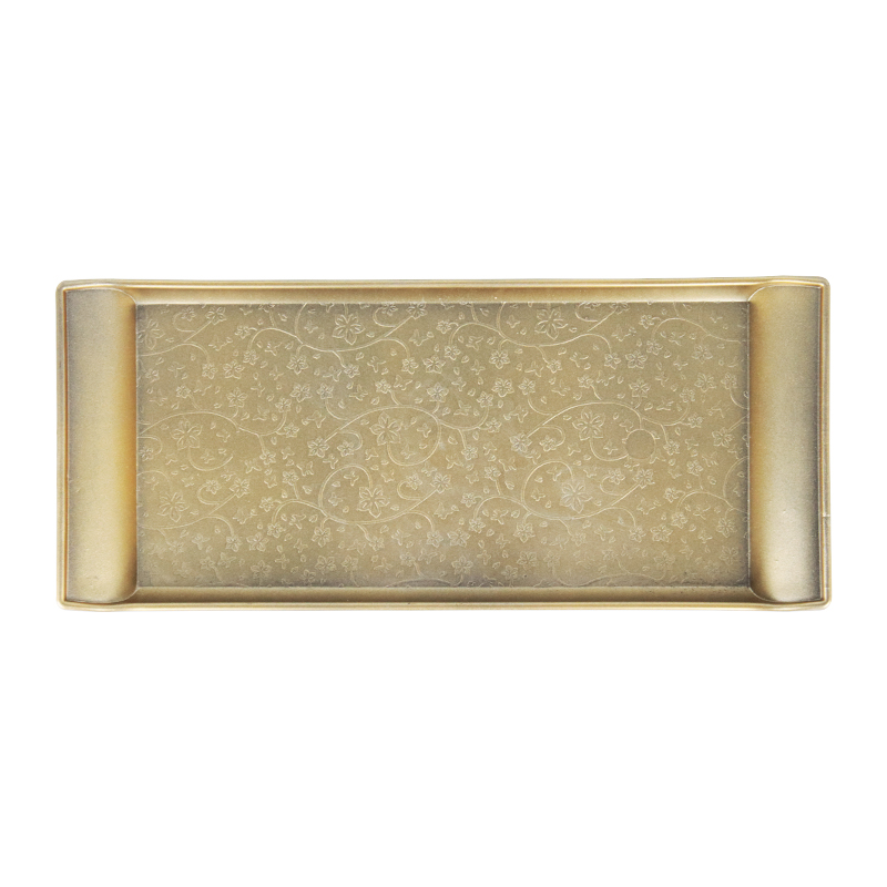 PLATEAU DECO PLASTIQUE 29X13 CM MODELE OR
