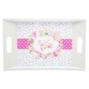 PLATEAU DECO PLASTIQUE 40X25 CM BLANC