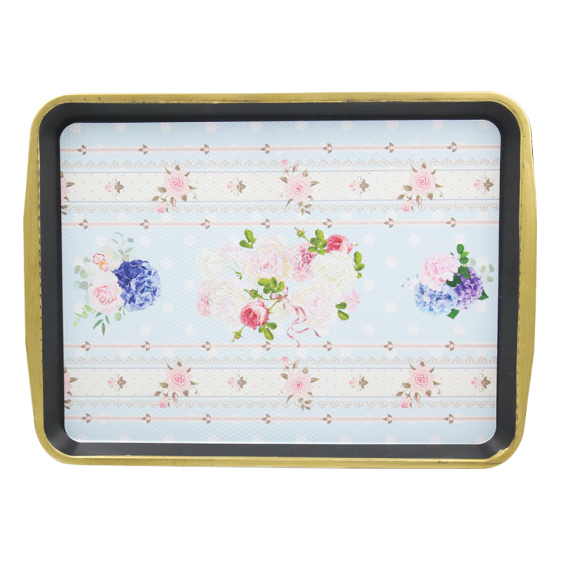 PLATEAU DECO PLASTIQUE 37X27 CM NOIR