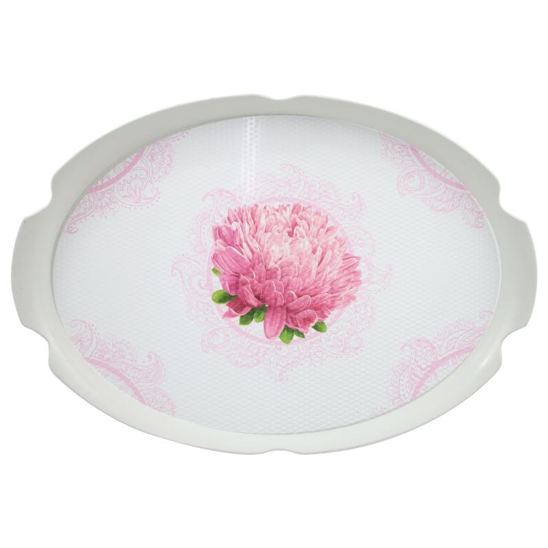 PLATEAU DECO PLASTIQUE 43X29 CM BLANC