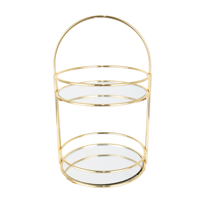 PRESENTOIR DECO METAL 2 NIVEAUX 26X15 CM 