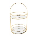 PRESENTOIR DECO METAL 2 NIVEAUX 26X15 CM 