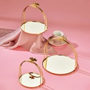 SET 3 PRESENTOIRS METAL DECO 12/15/18 CM MODELE OR 