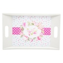 PLATEAU DECO PLASTIQUE 37X17 CM COULEUR BLANC