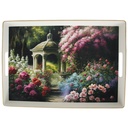 PLATEAU DECO PLASTIQUE 37X26 CM COULEUR MIX BLANC ET NOIR