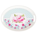 PLATEAU DECO PLASTIQUE OVAL 42X31 CM COULEUR MIX BLANC ET NOIR
