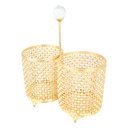 RANGE COUVERTS DE LUXE DECO METAL 21X10X25 CM MODELE OR