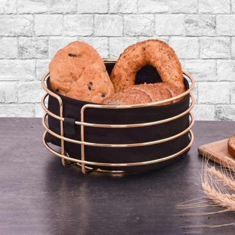 PANIER A PAIN DECO METAL 20X12 CM MODELE OR