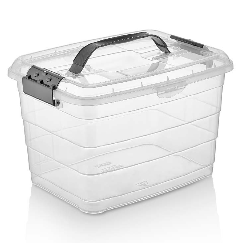 BOITE ALIMENTAIRE AVEC POIGNEE 14 LITRES TRANSPARENT