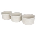 SET 3 RAMEQUINS EN CERAMIQUE COULEUR BEIGE