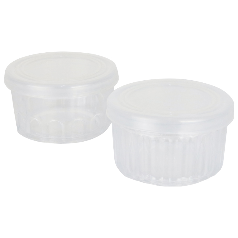 RAMEQUIN EN CRYSTAL PLASTIQUE AVEC COUVERCLE 10X6 CM