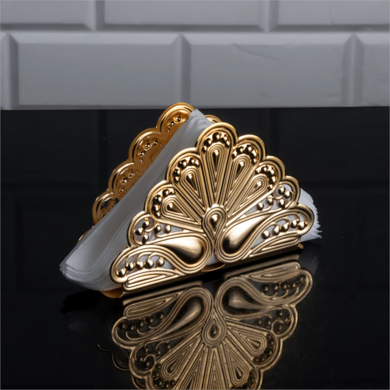 PORTE PAPIER DECO METAL 14X10 CM MODELE OR 