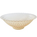 BOL FRUIT DECO EN VERRE 34 CM  TRANSPARENT AMBRE