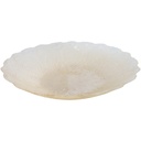 BOL FRUIT DECO EN VERRE 40 CM  TRANSPARENT AMBRE