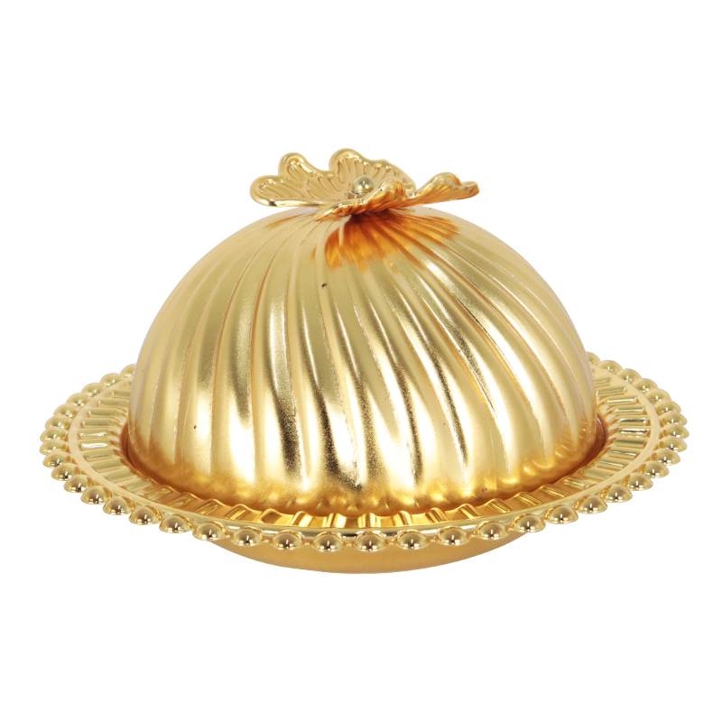 BONBONNIERE DECO METAL 17X8 CM MODELE OR 