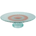 PLATEAU DE PRESENTATION DECO AVEC PIED EN VERRE 33X10 CM