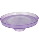 PLATEAU DE PRESENTATION DECO AVEC PIED EN VERRE 33X11 CM