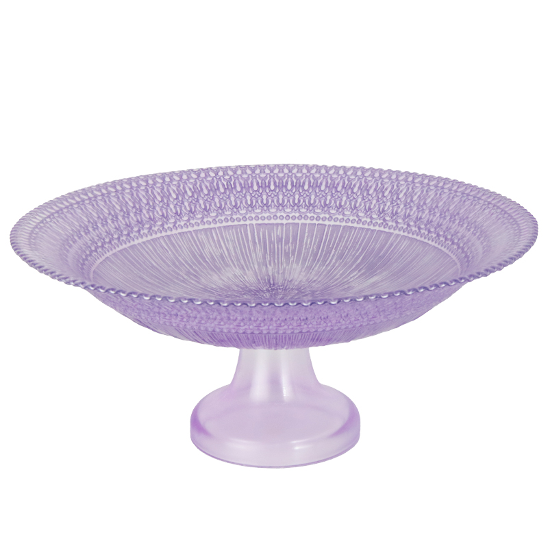 PLATEAU DE PRESENTATION DECO AVEC PIED EN VERRE 33X10 CM