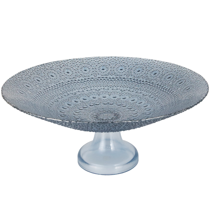 PLATEAU DE PRESENTATION DECO AVEC PIED EN VERRE 32X12 CM