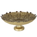 PLATEAU DE PRESENTATION DECO AVEC PIED EN VERRE 32X12 CM
