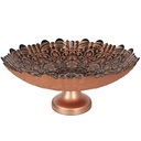 PLATEAU DE PRESENTATION DECO AVEC PIED EN VERRE 32X12 CM