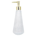 DISPENSEUR SAVON DECO EN VERRE 22X7 CM TRANSPARENT