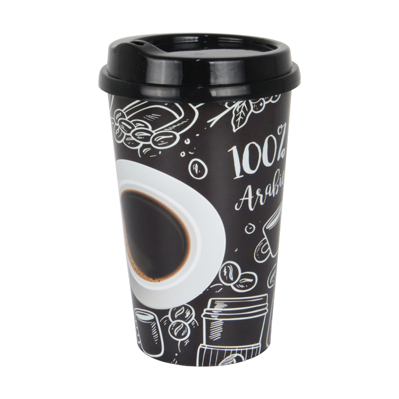GOBELET CAFE 400 ML PLASTIQUE COULEURS MIX 